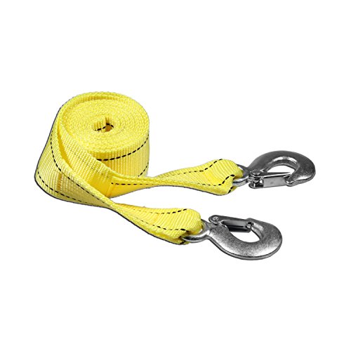 AA Products Heavy Duty Tow Strap Ropes with 2 Safety J Hooks (TS