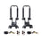 AA Racks Steel Double Folding Kayak Carrier Canoe J-Bar Roof Top Mount Racks for Car SUV Truck with Tie Down Straps (KX-200) - AA Products Inc