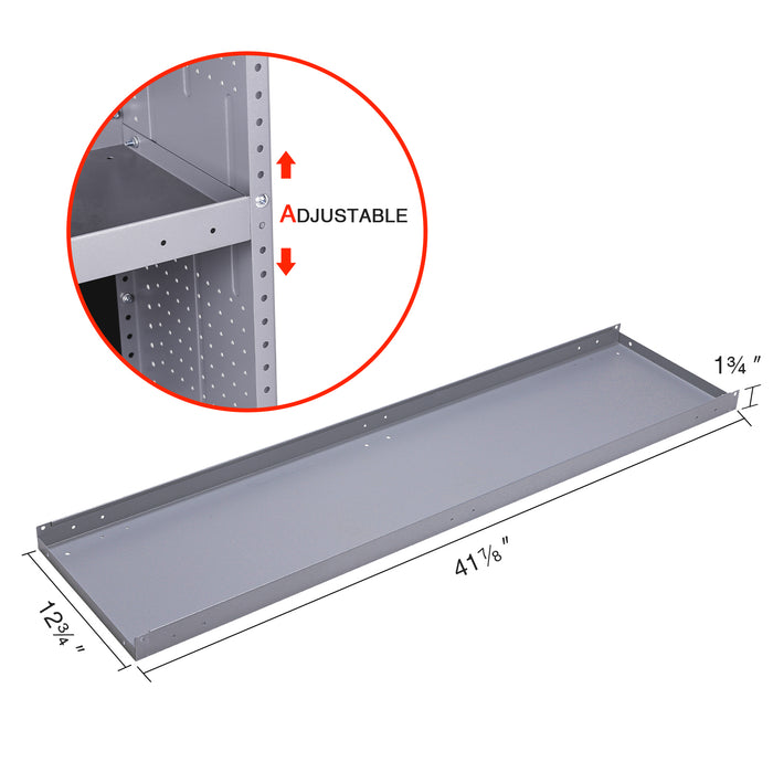 P-SH-4604-Tray For SH-4604(42" W * 46" H) Shelf Unit Shelf Accessories Grey (P-SH-4604-Tray) - AA Products Inc