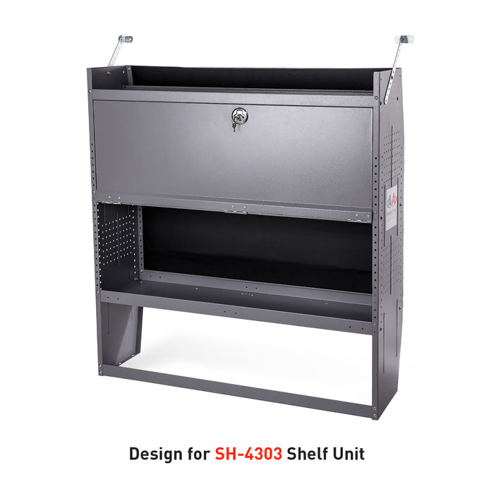 AA Products Door Kit For SH-4303(32" W * 43" H) Shelf Unit Shelf Accessories Grey (P-SH-4303DK) - AA Products Inc