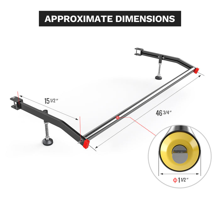 AA-Racks Steel Rear Cargo Roller Bar for Two/Three Van Roof Rack - Black/White (P27-R) - AA Products Inc