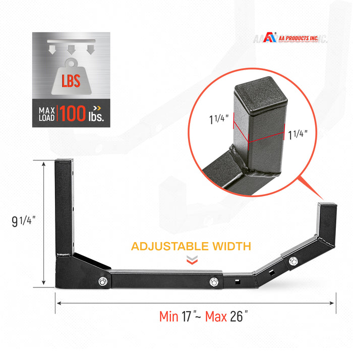 Kayak Wall Mount Storage Rack Storage Hanger Foldable Hooks Hanging Wall Frame for Kayaks, Paddleboard and Canoe, Set of 2 - AA Products Inc