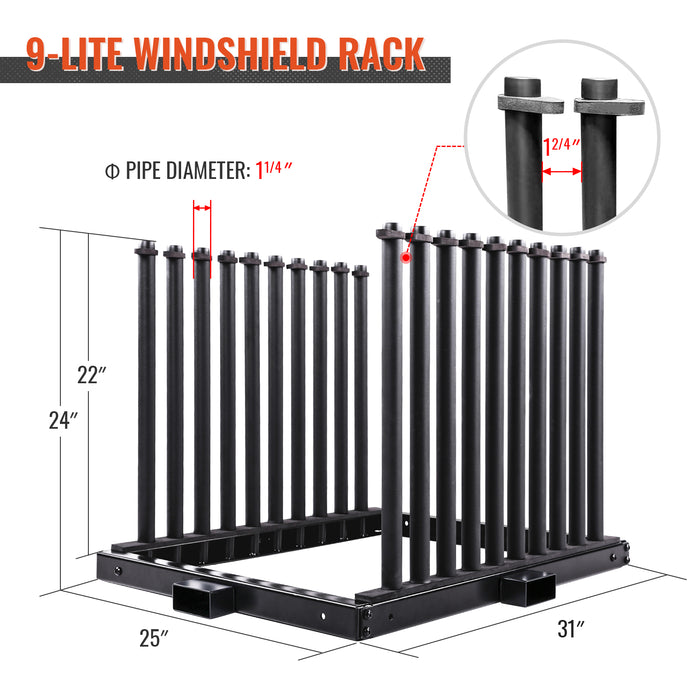 AA-Racks Windshield Rack with Quality Foam Pads Auto Glass Truck Cargo ...
