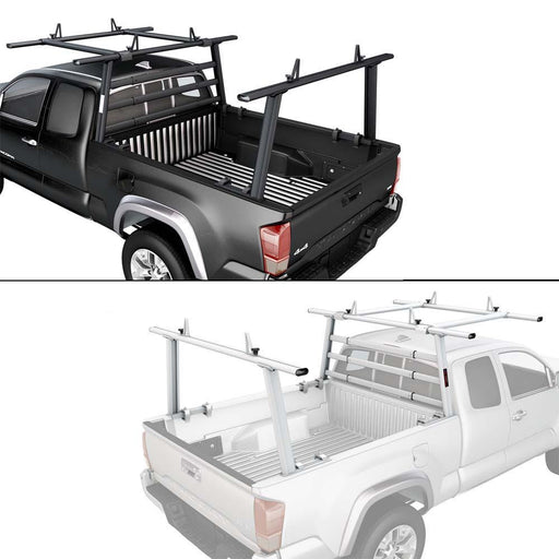 AA-Racks Aluminum Headache Rack Pickup Truck Utility Ladder Rack w/ Over Cab Extension Racks For Toyota Tacoma 2005-On (APX25-WG(3)-E-TA) - AA Products Inc