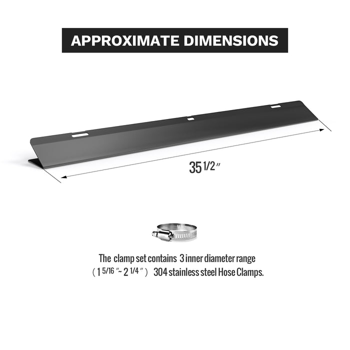 AA-Racks 35.4" Steel Front Wind Deflector Bar, Truck Rack Accessory for Model X39 Series, Black Only - AA Products Inc