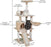 57” Cat Tree Tower for Indoor Cats Stand House Furniture, Multi-Fun Kittens Activity Cat Condo with Hammock Cat Scratcher Plush Perch - AA Products Inc