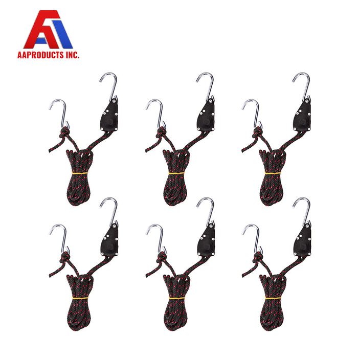 AA Products Adjustable Kayak Canoe Bow Stern Ratchet Tie Down Straps Rope Hanger, 300Lb/ Pair (RR-314) - AA Products Inc