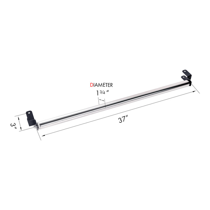 Ladder rack roller clearance
