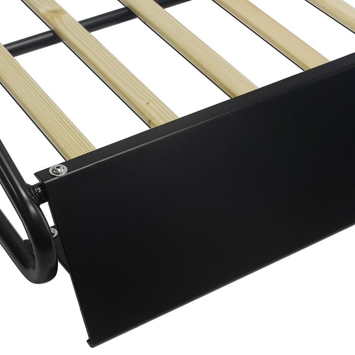 Matte Black Paint Polishing - Universal Roof Rack Cargo Car Top Luggage Holder Carrier Vintage Wood Slat (X11-TW-BLK) - AA Products Inc