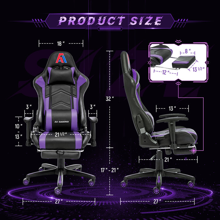 Gaming office comfy ergonomic chair with multiple adjustable lumbar support