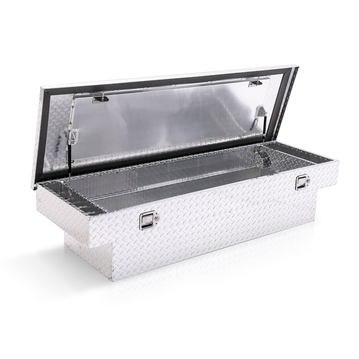 AA Products Truck Crossover Tool Box Aluminum Truck Tool Storage - 63.5'' x 21'' x 13.8'' (CTB-632113) - AA Products Inc