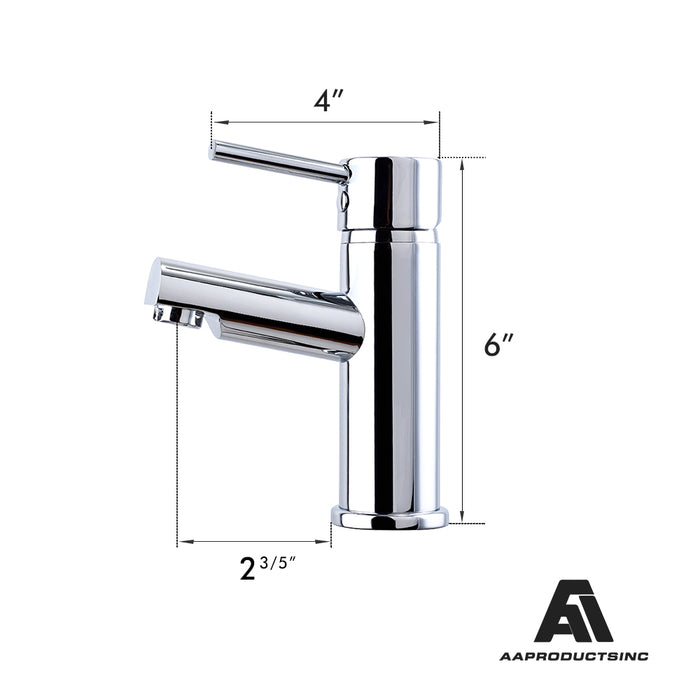 AA Products Single Handle Bathroom Sink Faucet Deck Mount Lavatory Faucet Brass (BM) - AA Products Inc