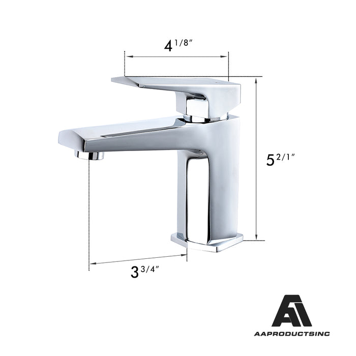 AA Products Single Handle Bathroom Sink Faucet Deck Mount Lavatory Faucet Brass (BM) - AA Products Inc