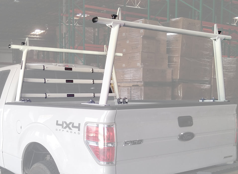 AA-Racks Universal  Headache Rack Aluminum Ladder Rack Pickup Truck Rack with Cross Bar Protector Rear Window Guard Back Rack -  (APX25-WG) - AA Products Inc