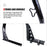 Model X33 Low-Profile Pickup Truck Ladder Racks with (8) Non-Drilling C-Clamps Steel Utiity Two-bar Set - Black(X33-8Clamp-BLK) - AA Products Inc