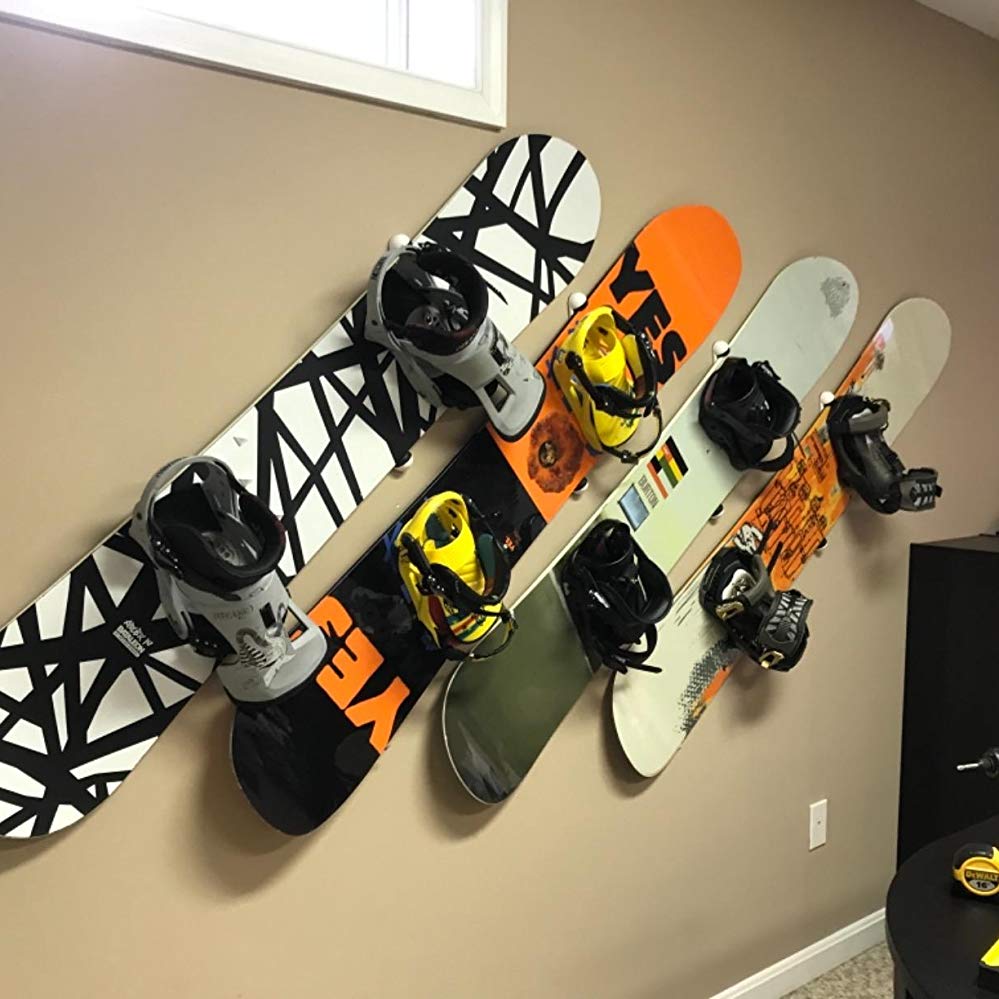 burton board wall mounts snowboard hanger AA Products Portable Plastic Snowboard Display Wall Mount For Storing And Organizing Your Snowboard (SWM-P1)