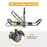 J-Style Bilateral Folding Kayak Carrier for Canoe, 180° Folding Motion Kayak Roof Rack for SUP,Surfboard and Ski Board on SUV, Car and Truck(KX-505-BLK) - AA Products Inc