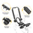 AA Racks Steel Double Folding Kayak Carrier Canoe J-Bar Roof Top Mount Racks for Car SUV Truck with Tie Down Straps (KX-200) - AA Products Inc
