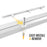 Aluminum 51" Ladder Rack Wind Deflector, Van Rack Accessory Model AX27 Series White (P-AX27-WD-L51-WHT) - AA Products Inc