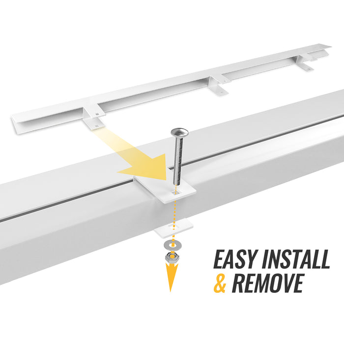 Aluminum 51" Ladder Rack Wind Deflector, Van Rack Accessory Model AX27 Series White (P-AX27-WD-L51-WHT) - AA Products Inc