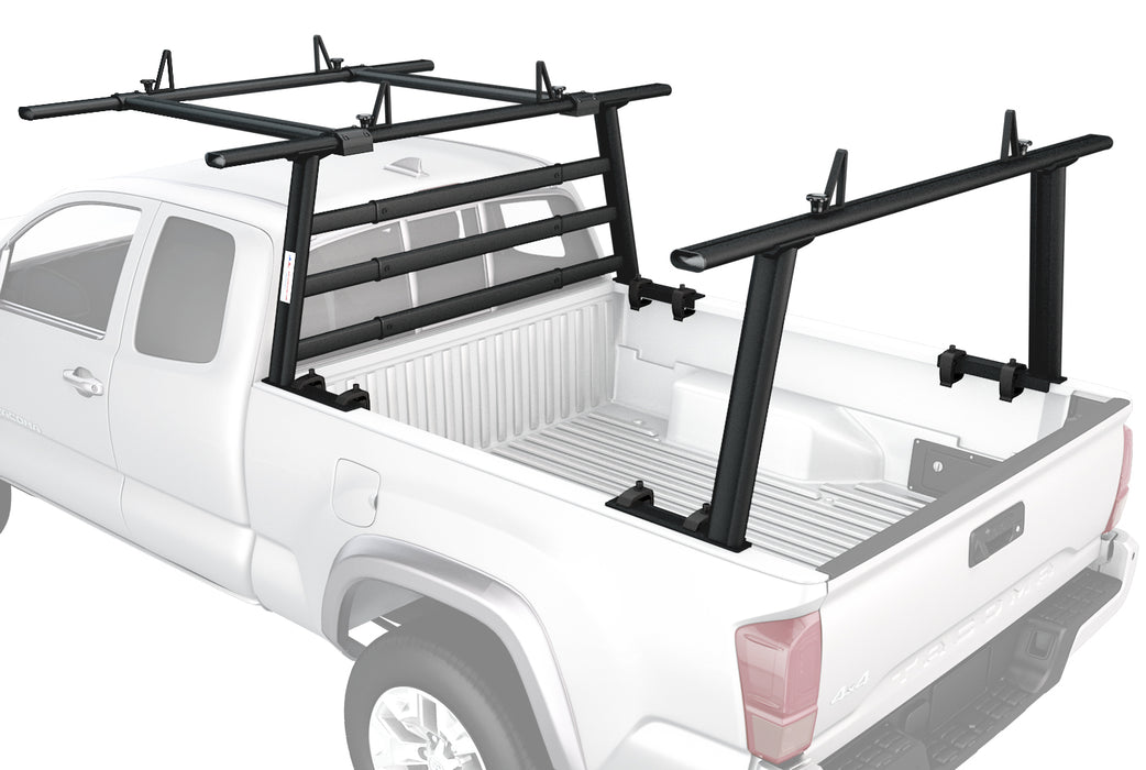 AA-Racks Aluminum Headache Rack Pickup Truck Utility Ladder Rack w/ Over Cab Extension Racks For Toyota Tacoma 2005-On (APX25-WG(3)-E-TA) - AA Products Inc