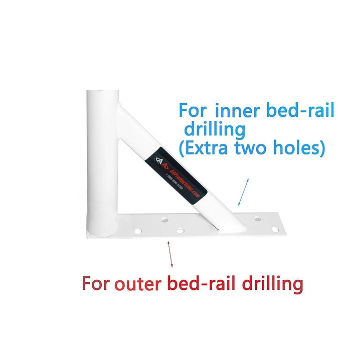 AA-Racks Universal 800 Lb 2 Bar Pick-up Truck Ladder Rack Utility Lumber Kayak Black/White (X35) - AA Products Inc