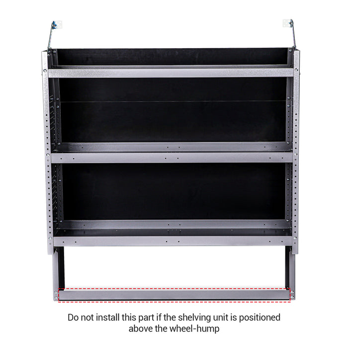 AA Products Steel Low/Mid/High Roof Van Shelving Storage System Fits Transit,GM,NV,Promaster,Sprinter and Metris, Notched Bottom(SH-4604-GAP） - AA Products Inc