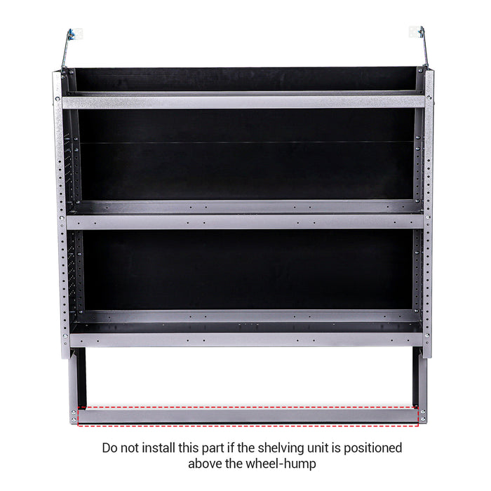 AA Products Steel Low/Mid/High Roof Van Shelving Storage System Fits Transit, GM, NV, Promaster, Sprinter and Metris, Notched Bottom(SH-4605-GAP) - AA Products Inc