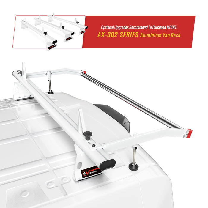 AA-Racks Model AX302 Fit NV 2012-On Aluminum Van Roof Rack System w/Ladder Stopper - AA Products Inc