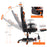 AA Products Gaming Chair Ergonomic High Back Computer Racing Chair Adjustable Office Chair with Footrest, Lumbar Support Swivel Chair - BlackOrange - AA Products Inc