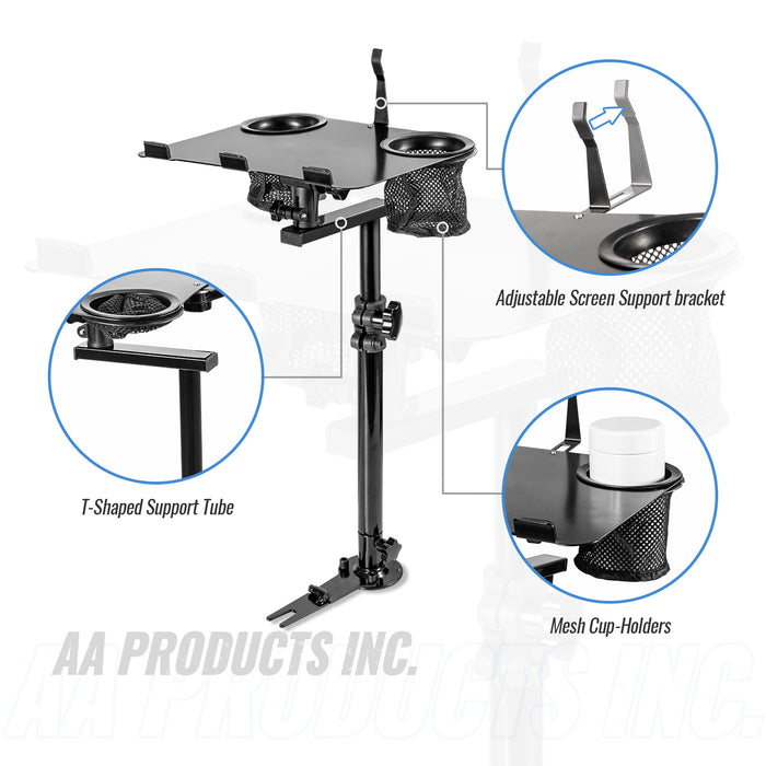 AA Products Adjustable Car Laptop Mount Truck Vehicle Notebook Stand Holder With Non-Drilling Bracket (K005-B1) - AA Products Inc