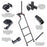 AA Product Tailgate Ladder Foldable Pickup Truck Tailgate Ladder Accessories with Handrail for Truck Easy Install Durable Steel Omni-Directional Ladder Rack Capacity 300 lbs(PTL-04) - AA Products Inc
