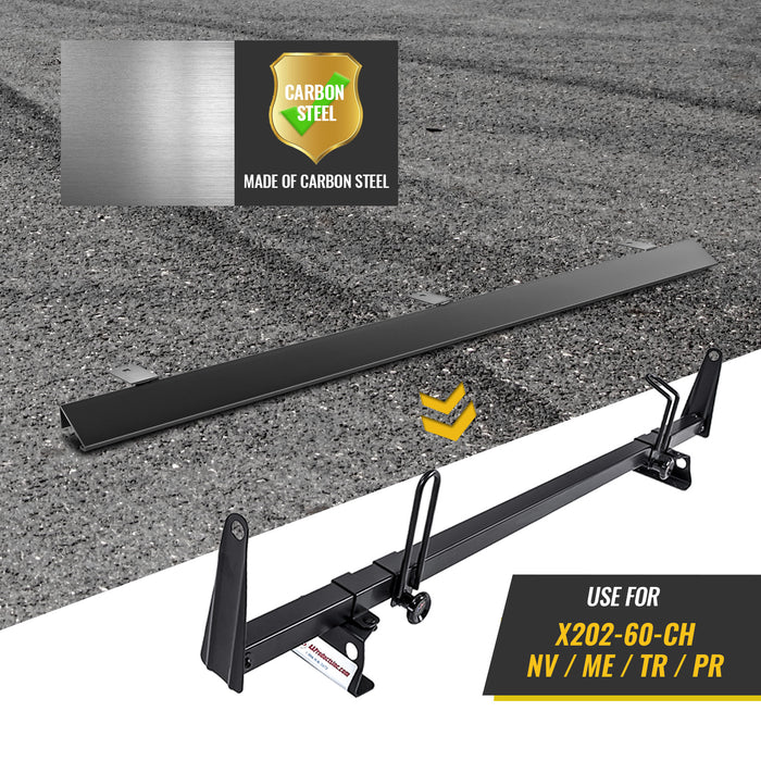 Steel 57" Ladder Rack Wind Deflector,Van Rack Accessory for Model X202 Series Black (P-X202-WD-L57-BLK) - AA Products Inc