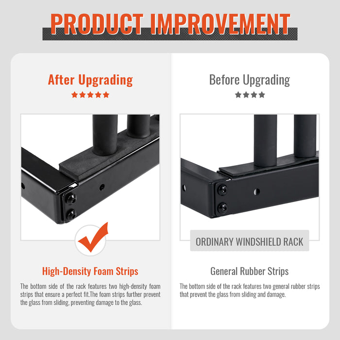 AA-Racks Windshield Rack with Quality Foam Pads Auto Glass Truck Cargo ...