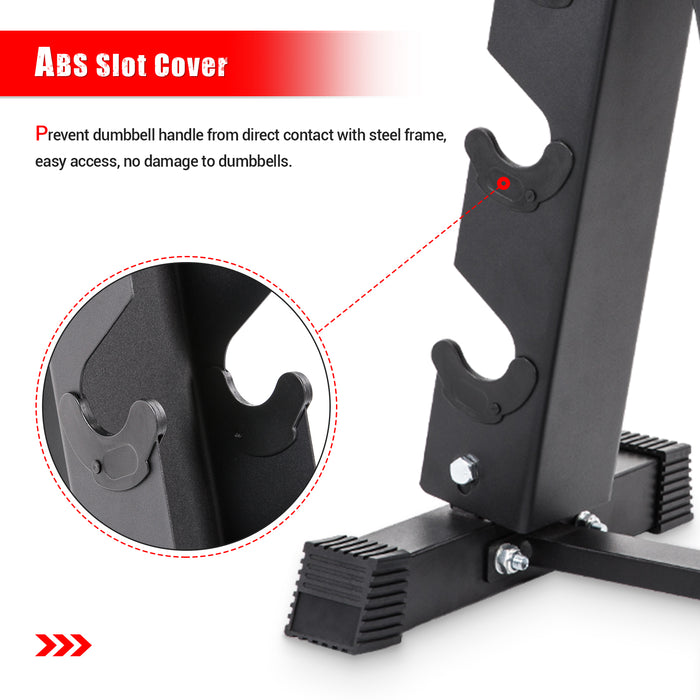 S.Y. Home & Outdoor A-Frame Dumbbell Rack Stand Only, 3 Tier Steel Weight Rack for Dumbbells Suitable for Home Gym Accessories, (180 lbs Weight Capacity) - AA Products Inc