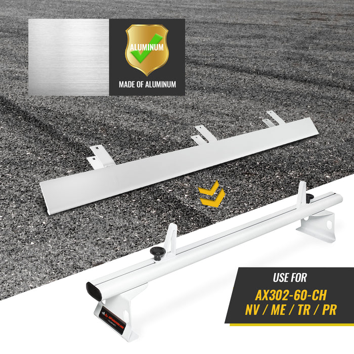 Aluminum 57" Ladder Rack Wind Deflector,Van Rack Accessoryfor Model AX302 Series (P-AX302-WD-L57-BLK/WHT) - AA Products Inc