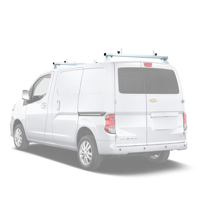 AA-Racks Aluminum Cargo Van Roof Rack with Load Stop Black/ White (Fits: Chevy City Express 2013-2017) (AX302-CH) - AA Products Inc