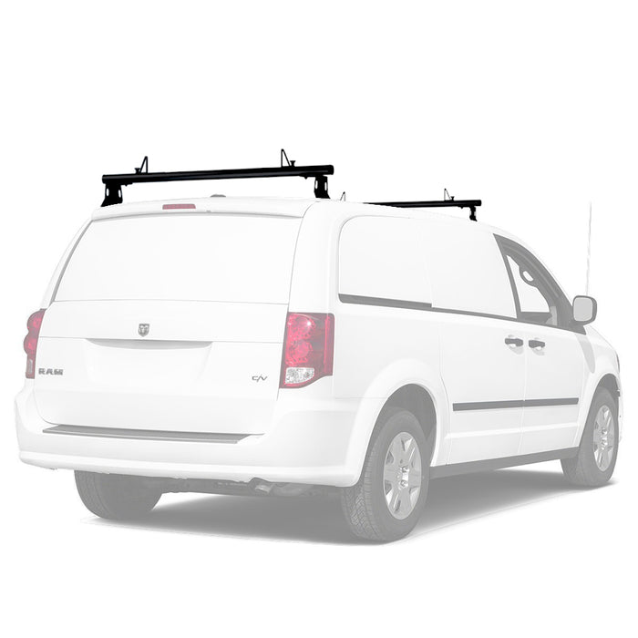 AA-Racks Universal Minivan Aluminum 50''/ 60''' Drilling Van Roof Rack with Load Stops - Black/ White (ADX32-50/60) - AA Products Inc
