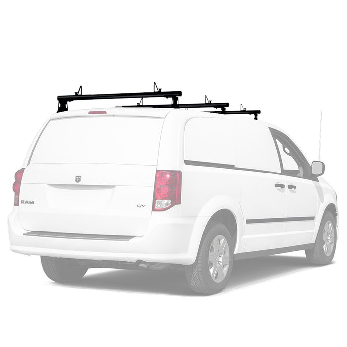AA-Racks Universal Minivan Aluminum 50''/ 60''' Drilling Van Roof Rack with Load Stops - Black/ White (ADX32-50/60) - AA Products Inc
