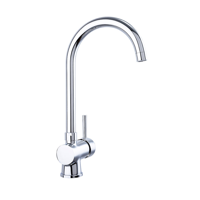 AA Products High-arch Solid Brass Kitchen Sink Faucet 360 Degree Swivel Spout Mixer Tap Chrome Finish - AA Products Inc