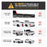 AA-Racks Model APX2503 64" Mid-Size Low Profile Heavy Duty Aluminum Truck Bed Rack for Trucks and Trailers with Open Rails(APX2503-S-BLK) - AA Products Inc