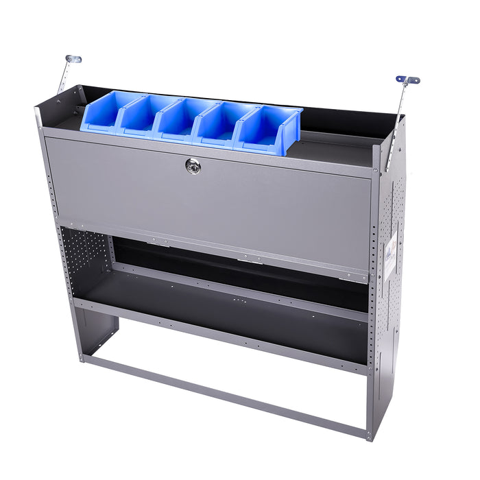 AA Products Plastic Storage Stacking Bin For SH-4303(32" W * 43" H) Shelf Unit Shelf Accessories, 10-Inch by 6.2-Inch by 4.5-Inch, Case of 5 (P-SH-5PB-43) - AA Products Inc