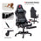 AA Products Gaming Chair Ergonomic High Back Computer Racing Chair Adjustable Office Chair with Footrest, Lumbar Support Swivel Chair - Black - AA Products Inc