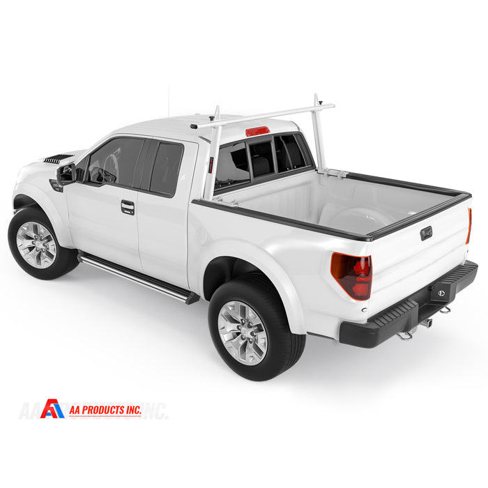 AA-Racks Universal No Drill Aluminum Ladder Rack Single Bar Pickup Truck Racks Lumber Kayak Utility - (APX25-A) - AA Products Inc