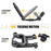 AA Racks Steel Double Folding Kayak Carrier Canoe J-Bar Roof Top Mount Racks for Car SUV Truck with Tie Down Straps (KX-200) - AA Products Inc