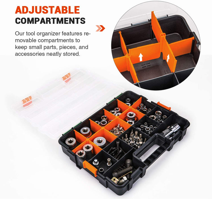 P-SH-Tote Shelf Kit for Van Shelving Storage, 3 Plastic Storage Box w/ 1 set Organizer Holder for Small Parts, Screws and Hardwares(P-SH-TSK) - AA Products Inc