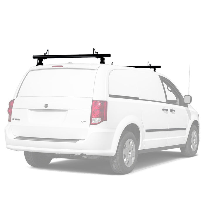 AA-Racks Universal Minivan Aluminum 50''/ 60''' Drilling Van Roof Rack with Load Stops - Black/ White (ADX32-50/60) - AA Products Inc