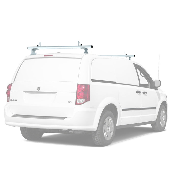 AA-Racks Universal Minivan Aluminum 50''/ 60''' Drilling Van Roof Rack with Load Stops - Black/ White (ADX32-50/60) - AA Products Inc
