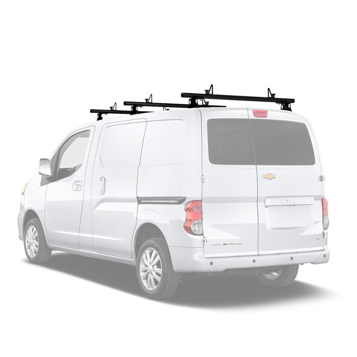 AA Racks Aluminum Cargo Van Roof Rack with Load Stop Black White Fits Chevy City Express 2013 2017 AX302 CH