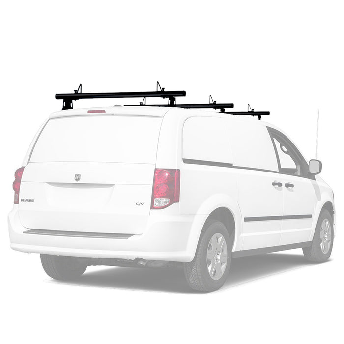 AA-Racks Universal Minivan Aluminum 50''/ 60''' Drilling Van Roof Rack with Load Stops - Black/ White (ADX32-50/60) - AA Products Inc